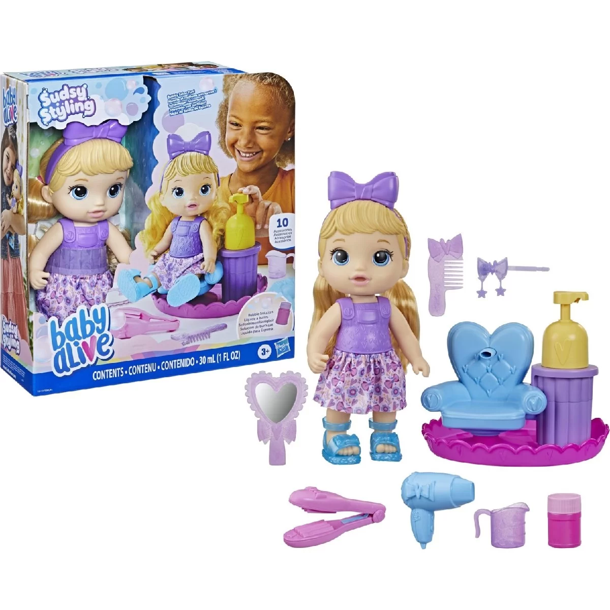 Baby Alive Sparkling Hair Design Fun F5112