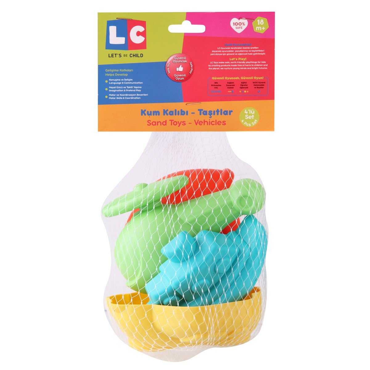 LC Lets Be Child Vehicles 4-Piece Sand Mold