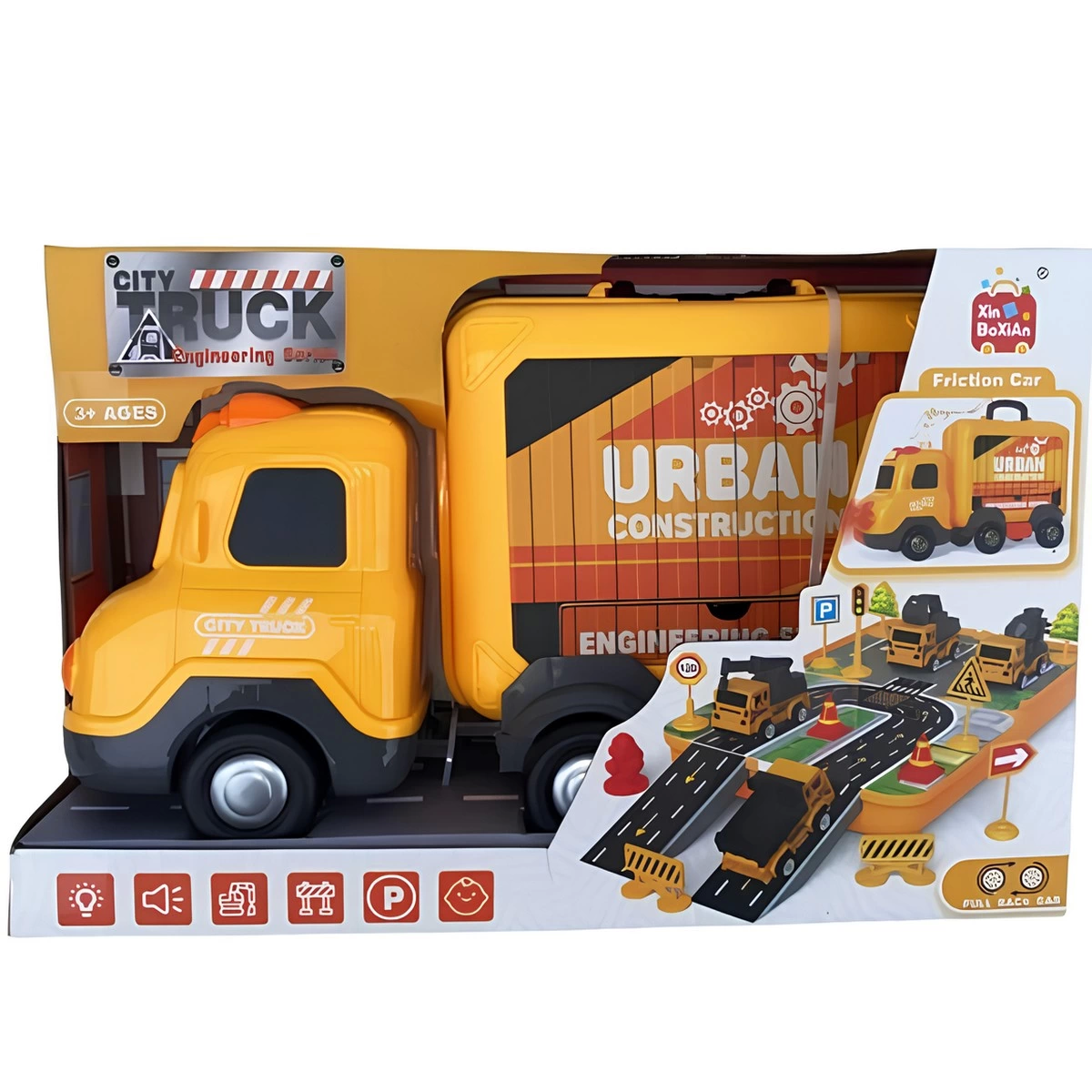 Friction, Music, Light, Construction Machinery Car Set