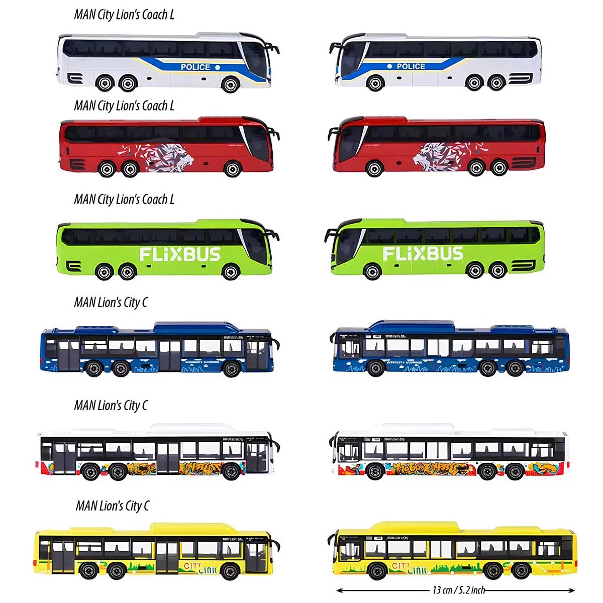 Majorette MAN City Bus Metal Model 212053159