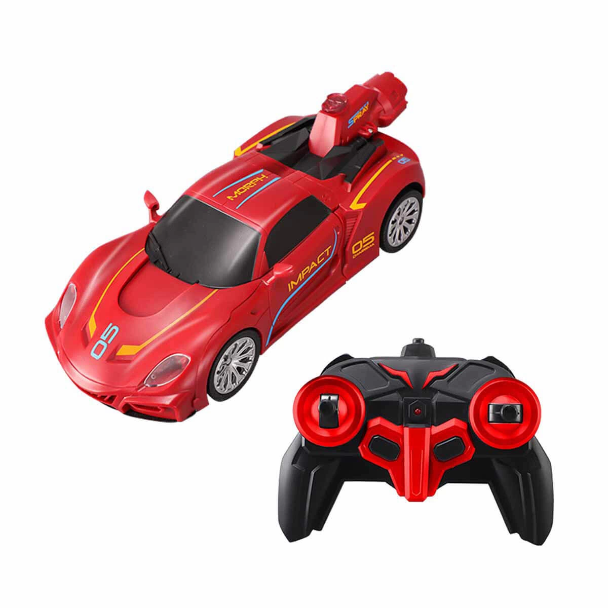 Transforming Robot Racer Remote Controlled Sound and Light Robot