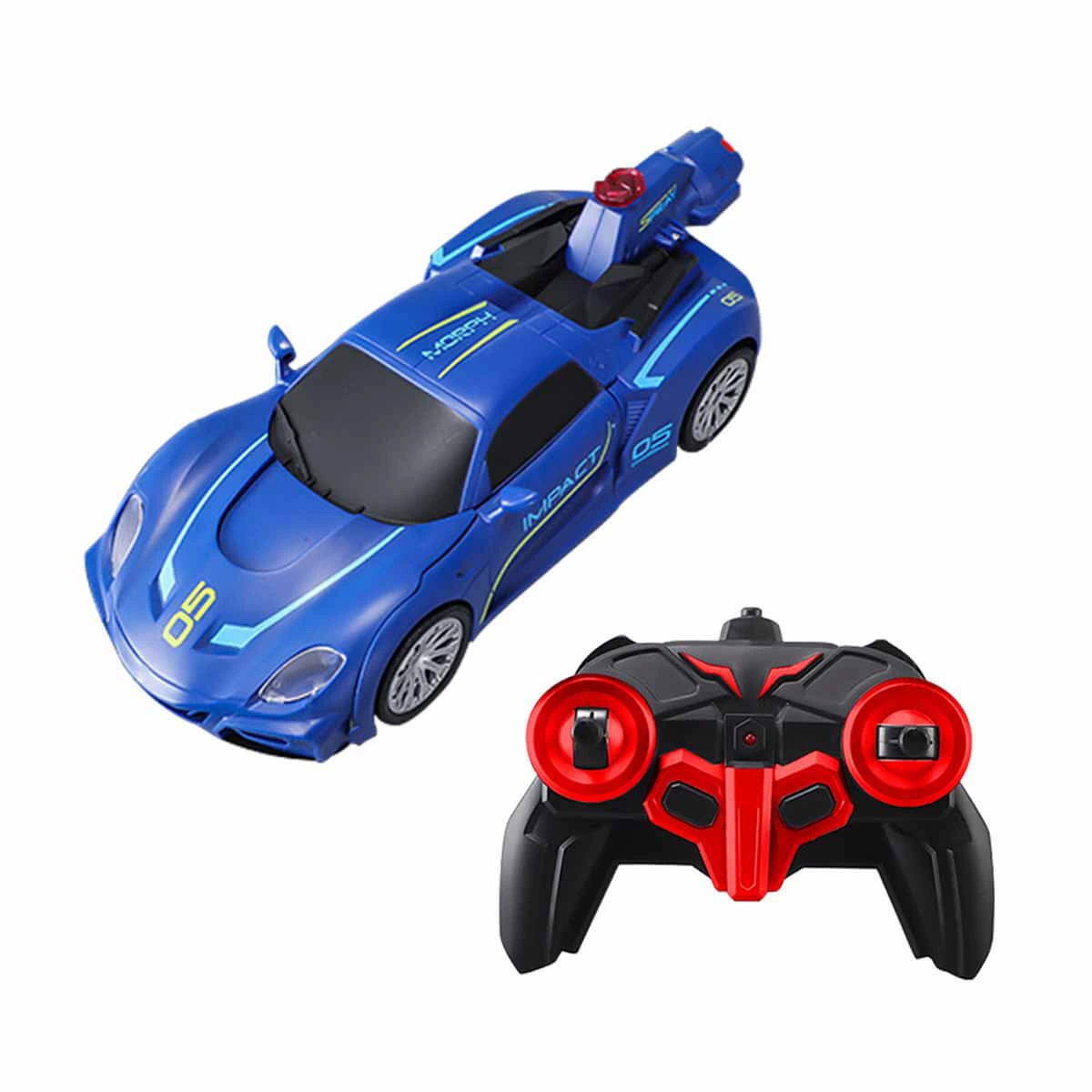 Transforming Robot Racer Remote Controlled Sound and Light Robot