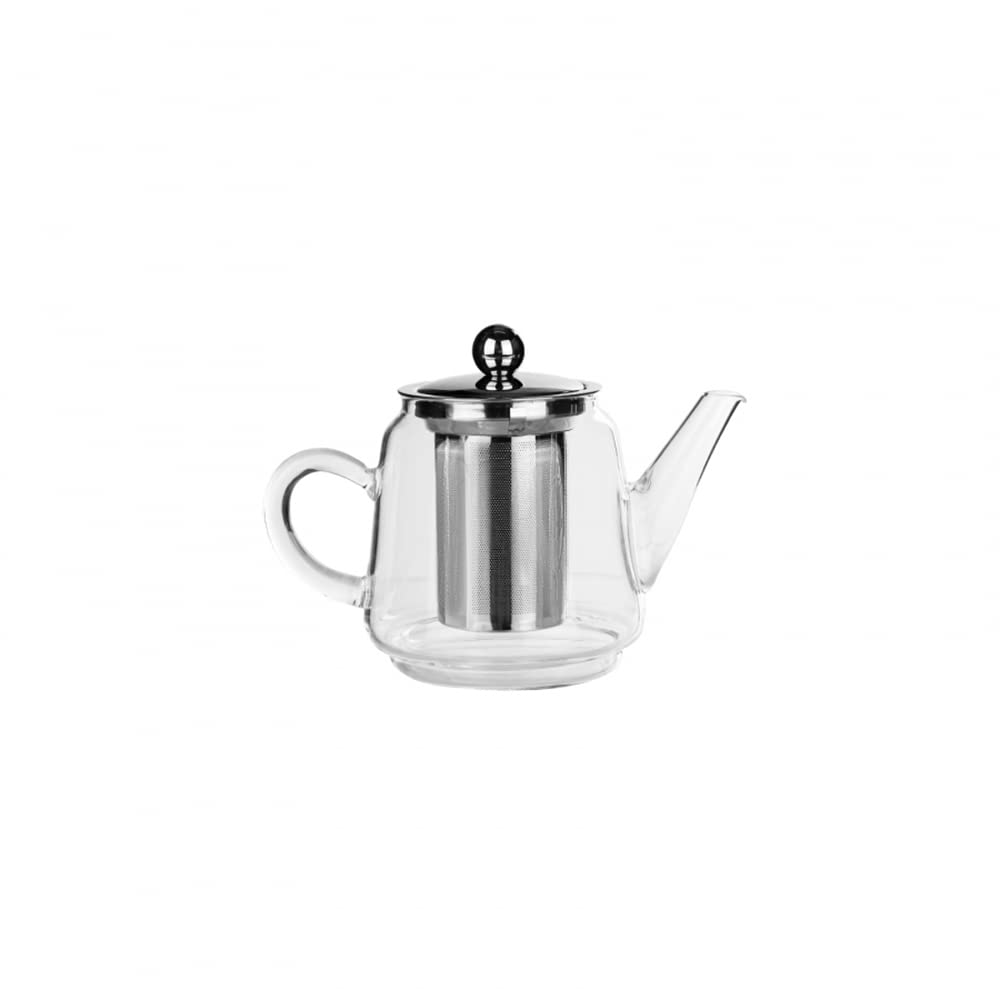 Karaca Dora Teapot Set, Glass, Tea Pot 0.45 L, Kettle 1.8 L, Silver, Transparent, Tea Maker, Turkish Tea Kettle, Tea Maker