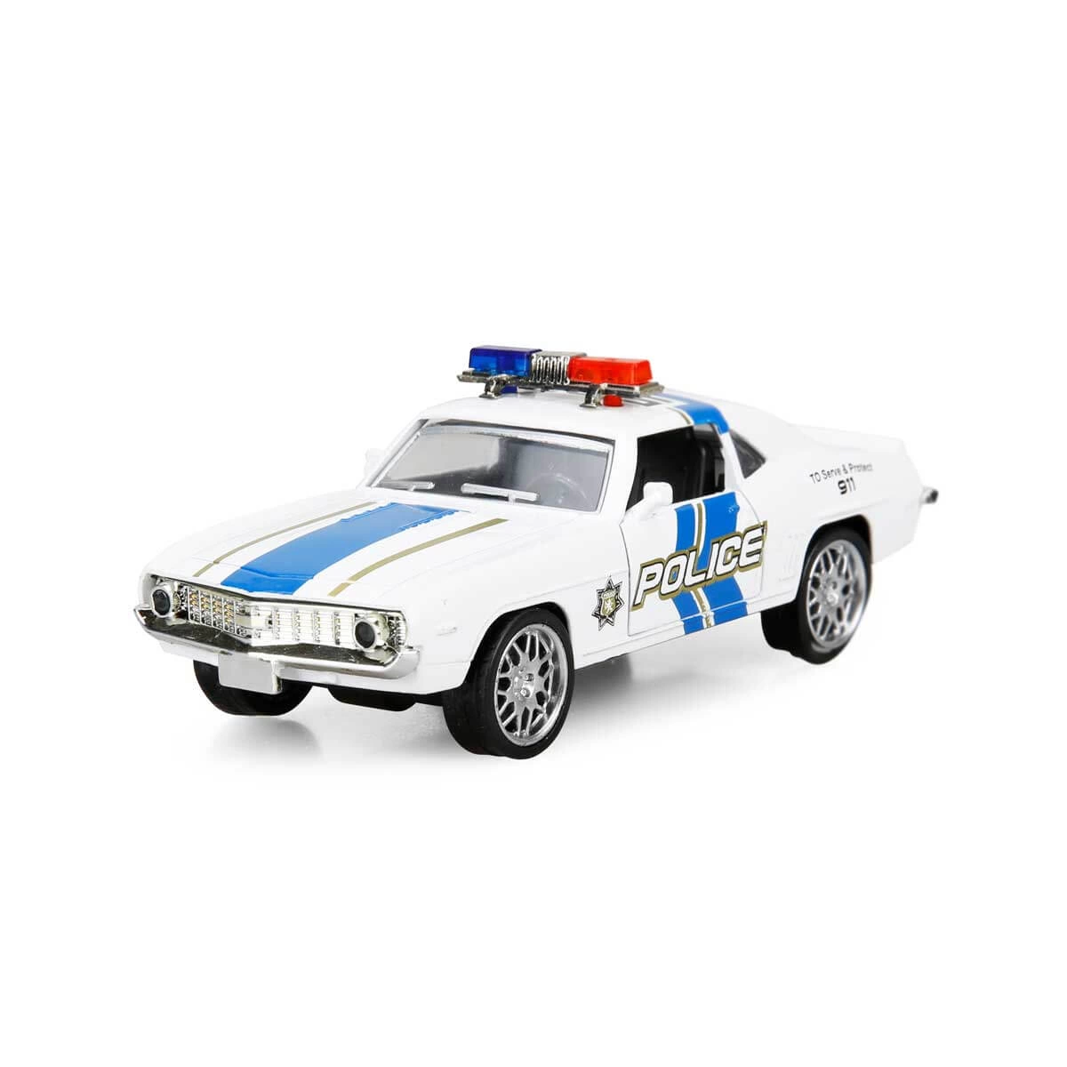 Maxx Wheels Lighted American Police Model Cars 12 cm