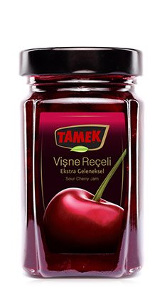 2-PACK TAMEK EKSTRA GELENEKSEL VISNE RECELI - TAMEK TRADITIONAL TURKISH SOUR CHERRY JAM - 380 G / 13.4 OZ
