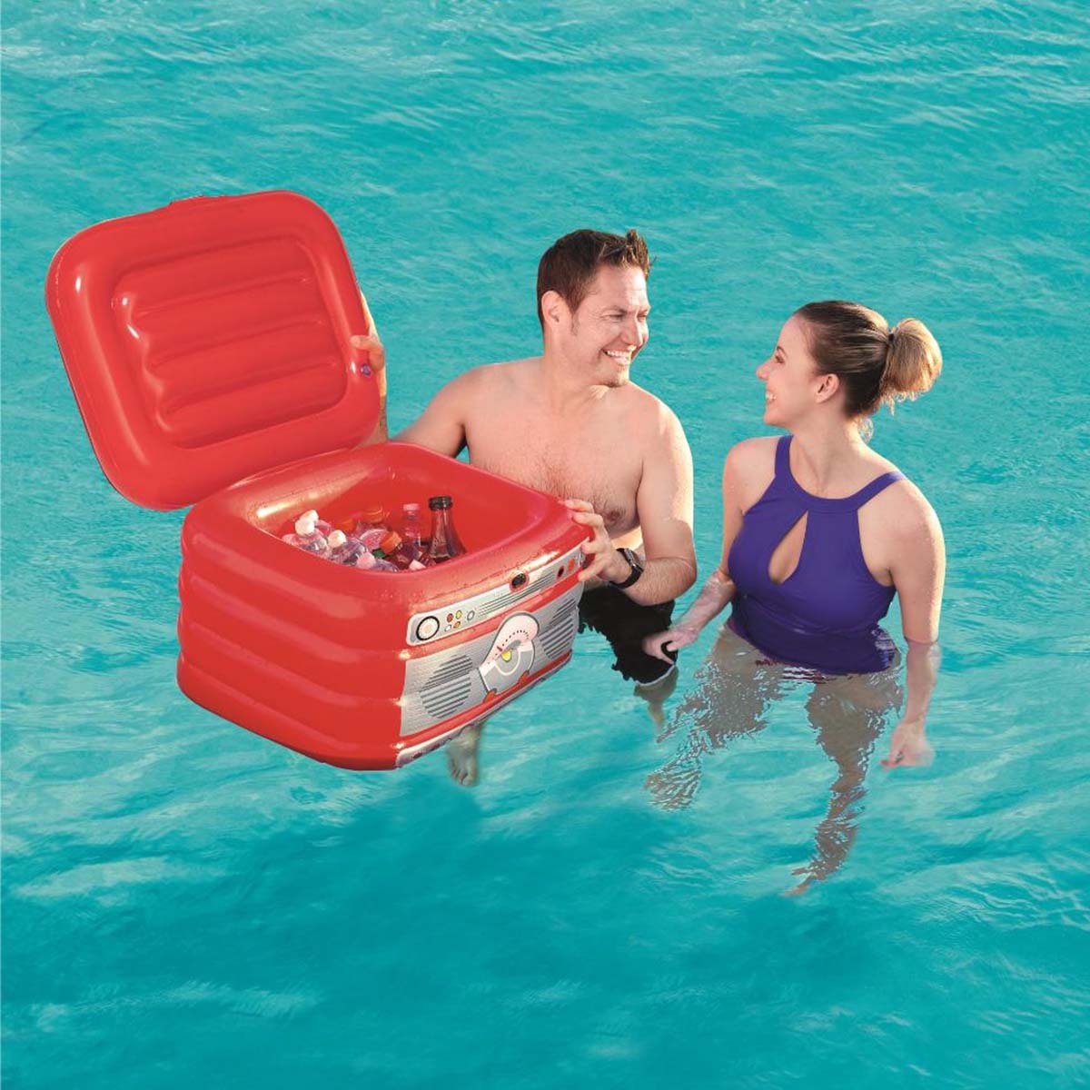 Bestway Retromusic Portable Inflatable Refrigerator 31 Liters