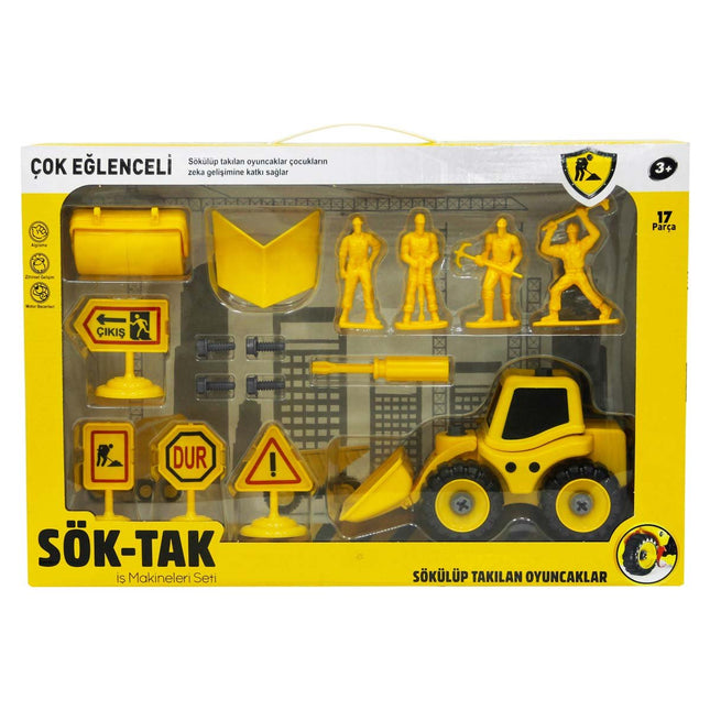 17 Piece Removable Dozer and Construction Set