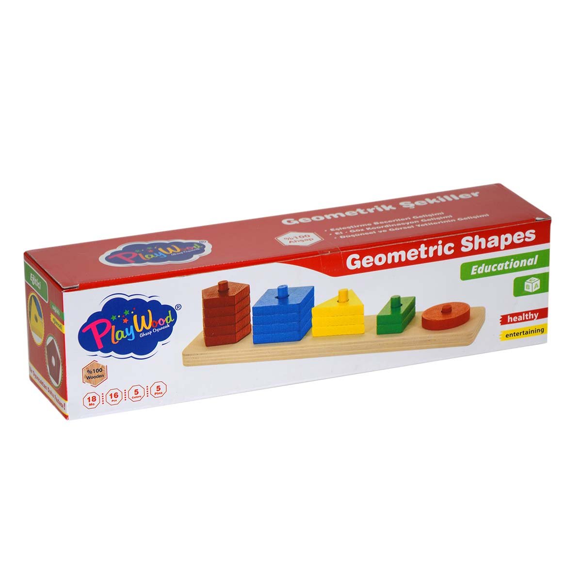 Boxed Wooden Geometric Shapes
