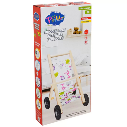 Playwood Wooden Toy Baby Carriage