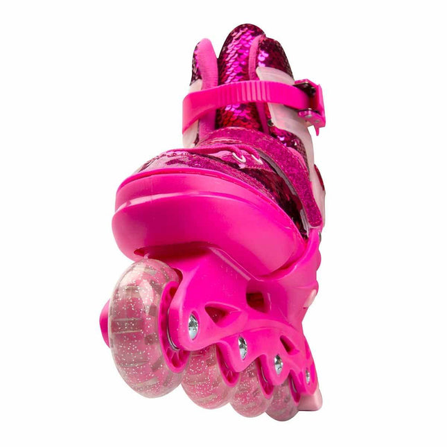 Rising Sports Inline 4 Wheel Skates Pink Sequined