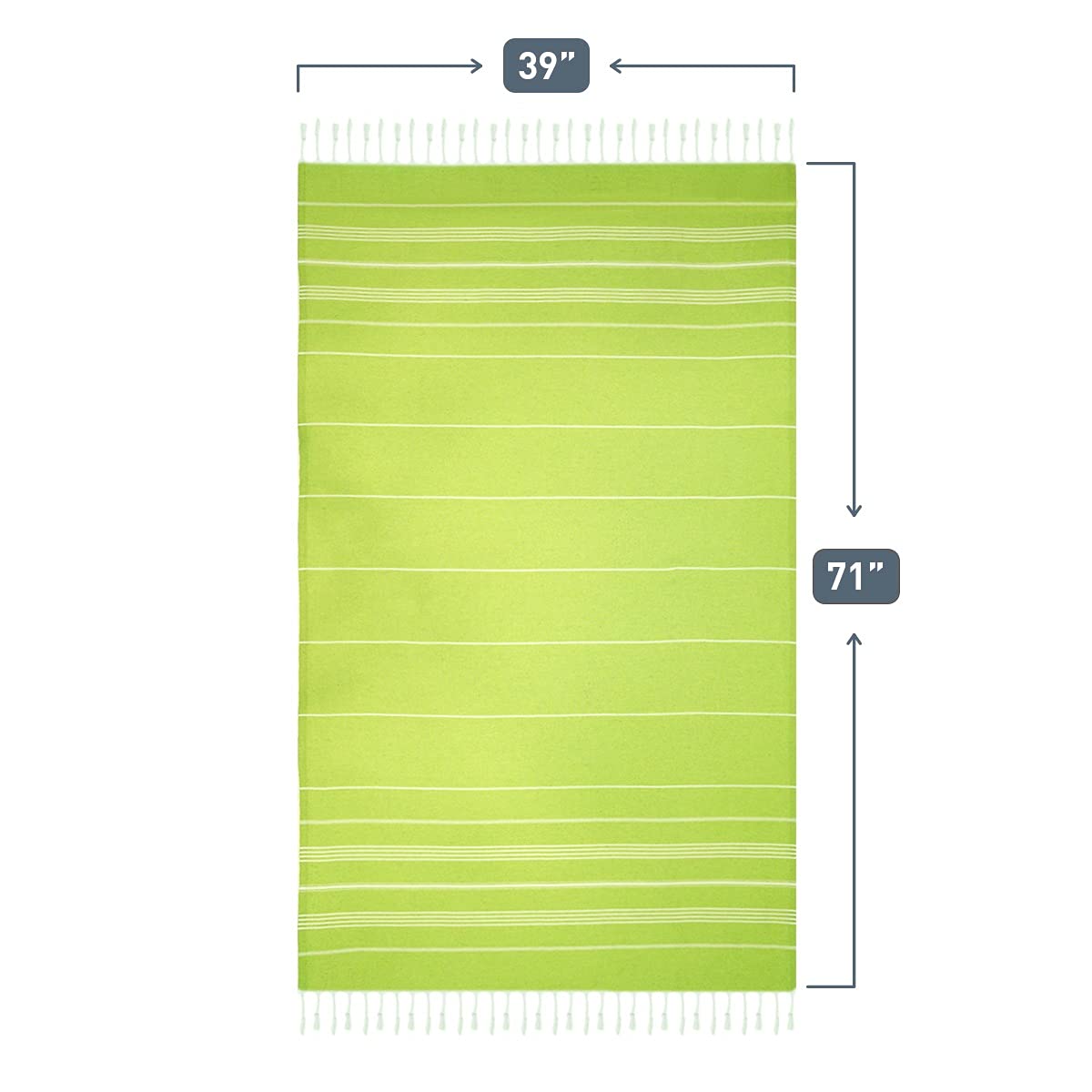 HAVLULAND Turkish Beach Towels, 2 Pack Extra Large Beach Towel, Oversized Sand Free Quick-Dry Pool Towel, Lightweight & Absorbent Bath,Yoga & Travel Towels for Adults - Pistachio