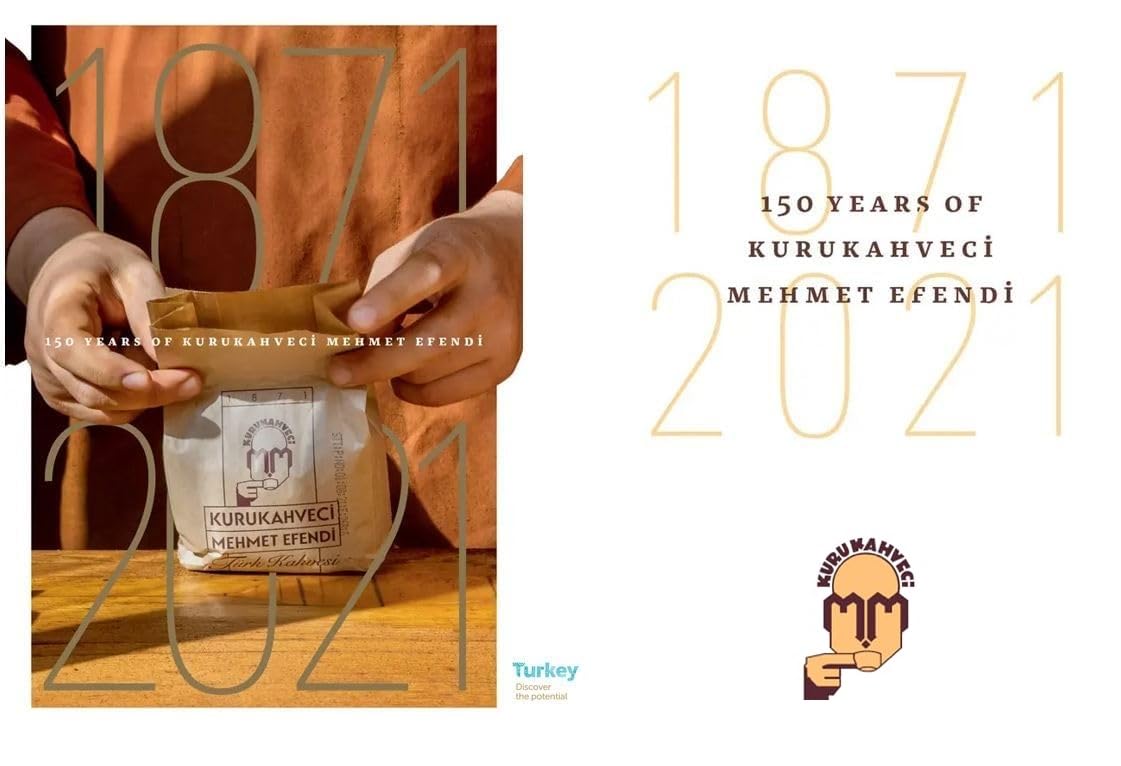 KURUKAHVECI MEHMET EFENDI Turkish Coffee, Cezve Set, Roasted Ground,Rich Aroma, Turkish Coffee Set, Original Taste Since 1871 (8.8 OZ / 250 Gr) with Cezve