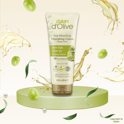 Hand and Body Cream, Pure Olive Oil, Dalan D'olive 250ml – 8.45floz