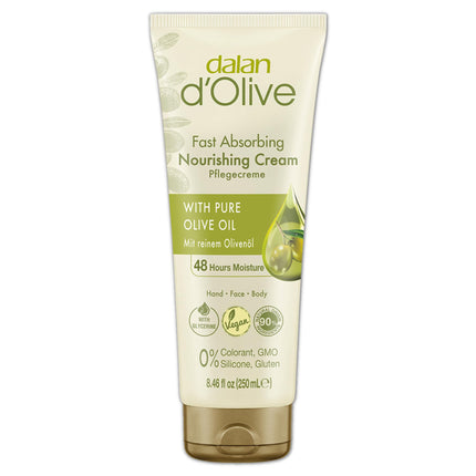 Hand and Body Cream, Pure Olive Oil, Dalan D'olive 250ml – 8.45floz