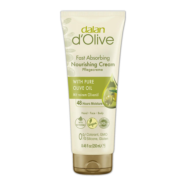 Hand and Body Cream, Pure Olive Oil, Dalan D'olive 250ml – 8.45floz