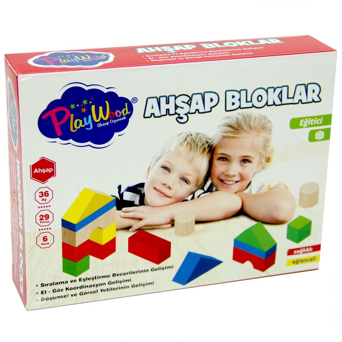 Playwood Educational Wooden Blocks 29 Pieces