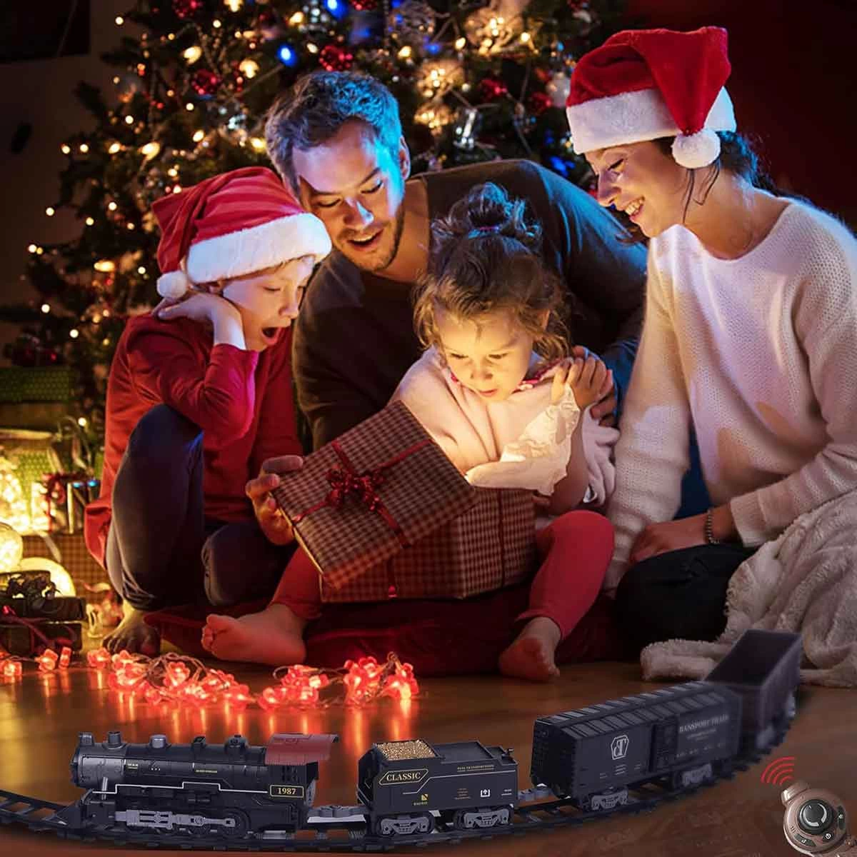 Classic Steam Remote Control 2.4 Ghz Battery Operated Train Set 30 Pieces 1613G