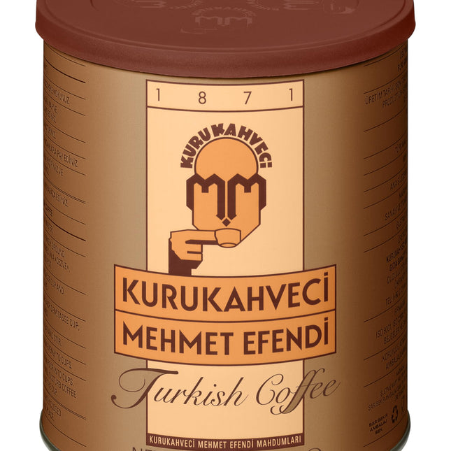 KURUKAHVECI MEHMET EFENDI Turkish Coffee, Arabica Beans, Roasted Ground, Rich Aroma, Fresh, Medium to Heavy-bodied, Original Taste Since 1871 (8.8 OZ / 250 Gr)