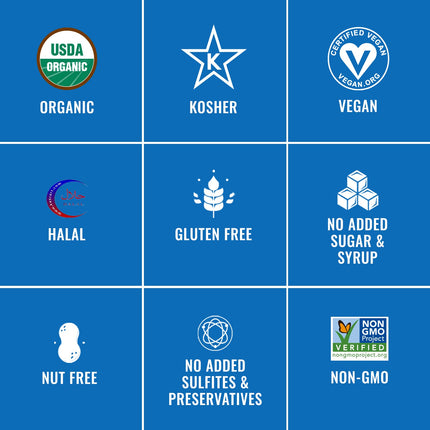 Sunny Fruit Soft Organic Prunes - 1 Bag (5 Individual Portion Packs) | Healthy, Convenient Dried Plums Snack Packs | ORGANIC, NON-GMO, VEGAN, HALAL, KOSHER, NO PRESERVATIVES, NO SUGAR ADDED