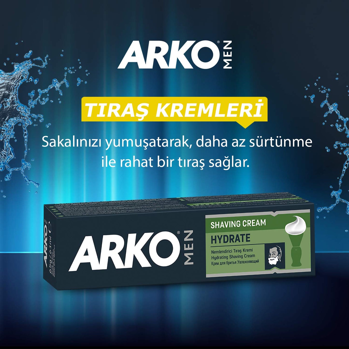 Arko Shaving Cream, Moist, 100g (94 ml)