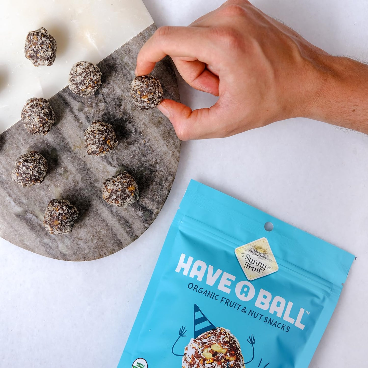 Sunny Fruit 100% RAW Fruit & Nut Snacks, Fig & Walnut, 6-Pack (9 Balls Per Bag) | Healthy, Convenient, On-the-Go Energy Balls | ORGANIC, VEGAN, GLUTEN-FREE, KOSHER, NO ADDED SUGAR