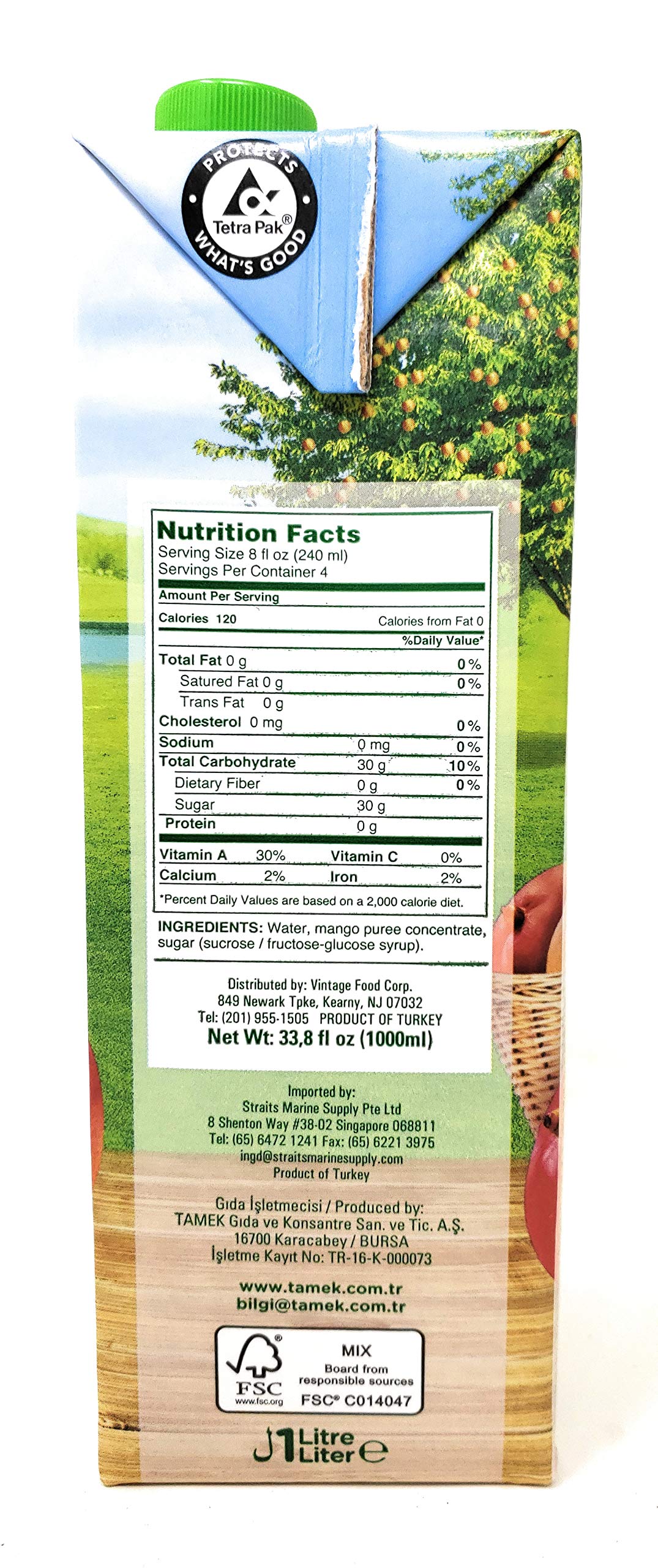 Tamek Mango Nectar Juice (2 Pack, Total of 67.6fl.oz)