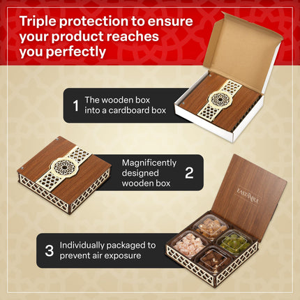 Eastanbul Turkish Delight, 32oz, Turkish Delights Candy, Premium Assorted Lokum with Nuts, Lokum with Nuts in Souvenir Wooden Gift Box, International Candy Sweets, Gourmet Gift Box