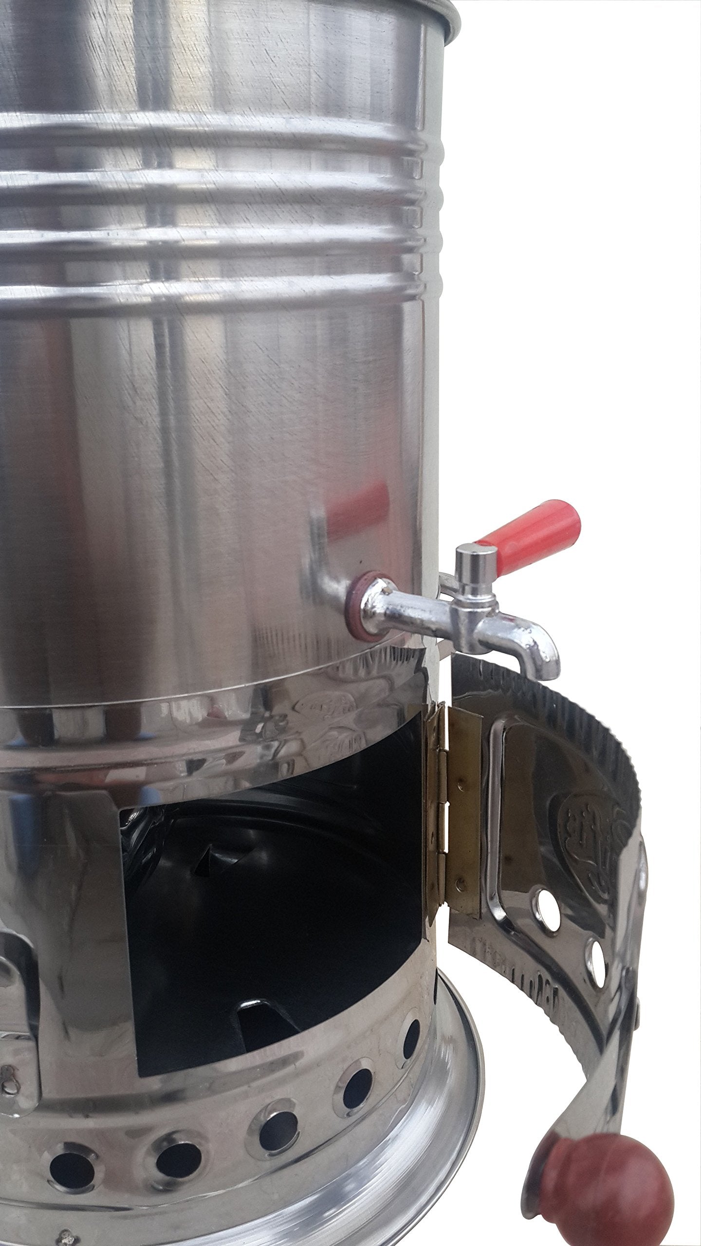 Semaver - Turkish Tea Maker Kettle with single taps -Silver color-chrome & tea makerFree Energy Water Heater Camping Hiking Hunting BBQ Semavor by TURK-SELL
