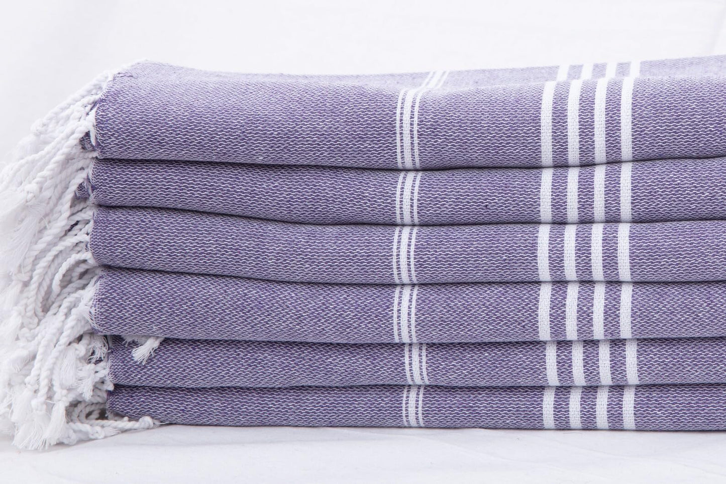 HAVLULAND 4-Pack Turkish Beach Towels – Oversized, Quick-Dry & Sand-Free | Lightweight, Absorbent Bath Towels for Travel, Pool, Vacation & Beach | 40” x 72” Bulk Set – Purple