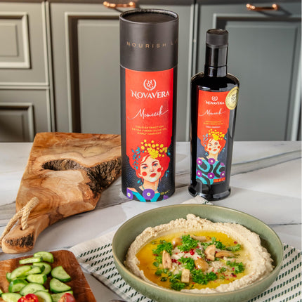 NVG NOVAVERA Memecik High Polyphenol Rich Olive Oil, Pungent Olive Oil With Green Almond Notes, Evoo World Ranking Top 5, Low Acidity, Early Harvest, Cold Pressed, 16.9 oz