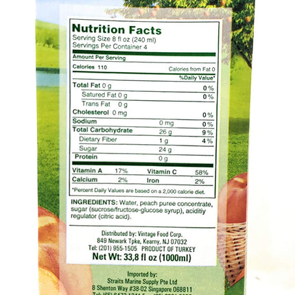 Tamek Peach Nectar Juice Drink (2 Pack, Total of 67.6fl.oz)