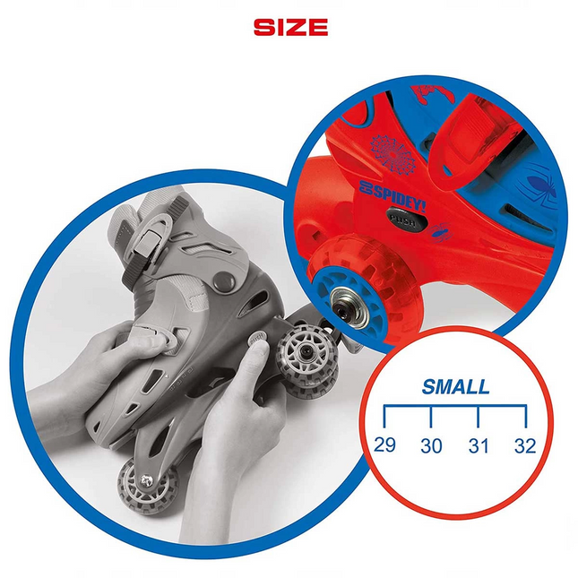 Spiderman Inline 3 Wheel Skates