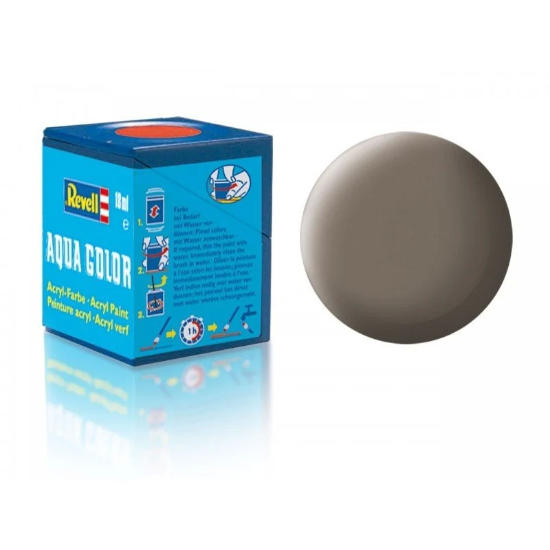 Revell 87 - Aqua Color Earth Brown - Matte Paint - 18 ml