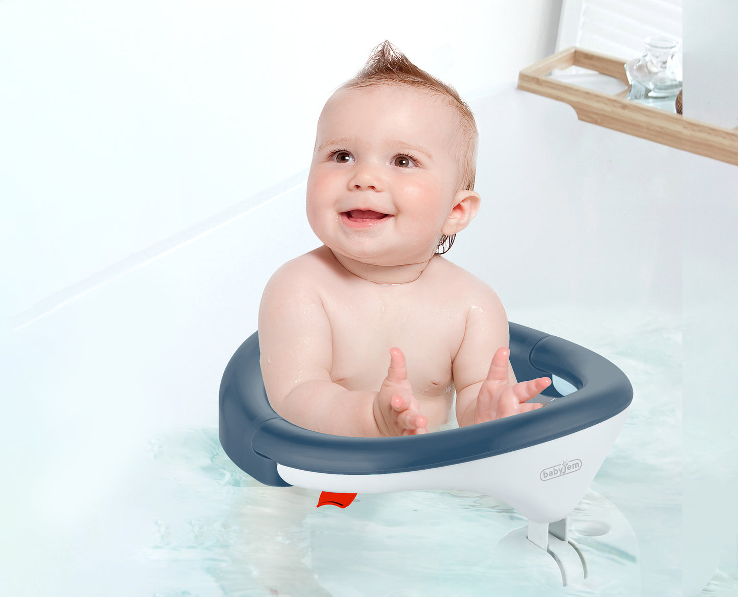 Babyjem anti-slip baby bath & sleeping seat side opening