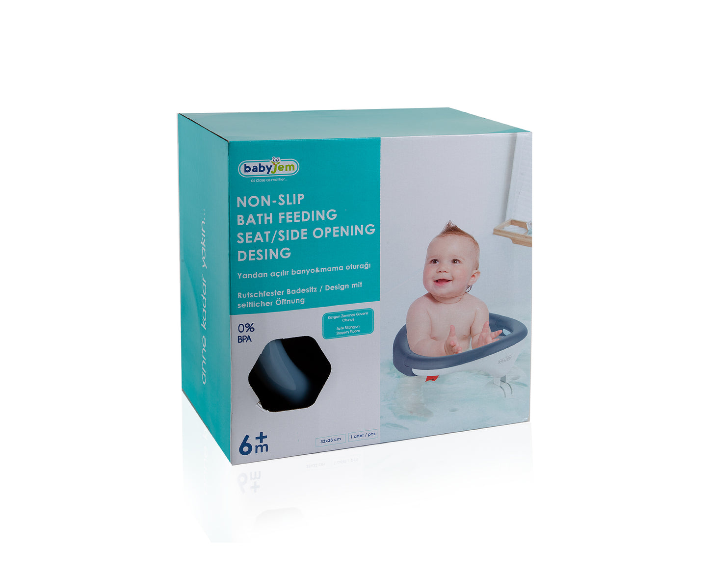 Babyjem anti-slip baby bath & sleeping seat side opening