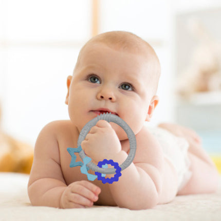 Babyjem silicon ring teether 100% food-grade silicone dishwasher safe 3+ months