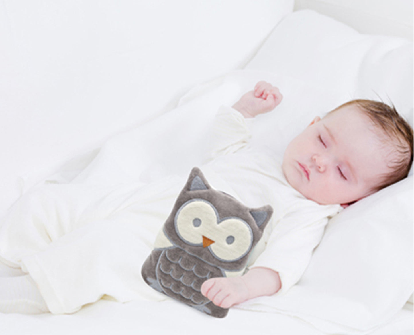 Babyjem velvet colic pillow with cherry core bag owl