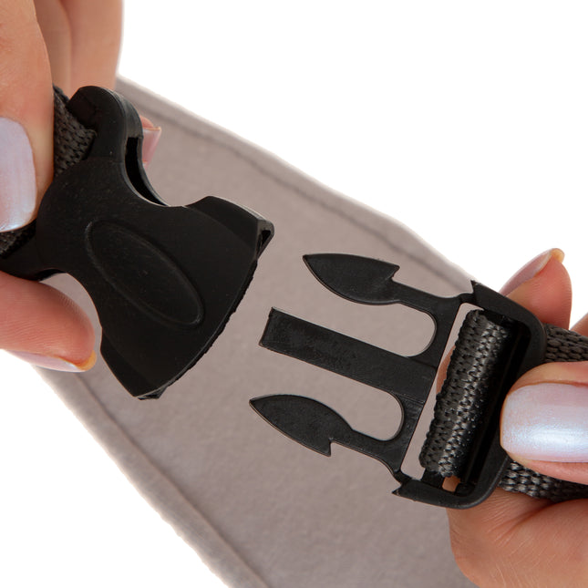 Babyjem auto head & neck support strap /grey / velvet