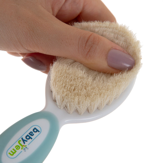 Babyjem brush comb set natural bristle