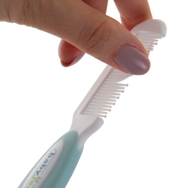 Babyjem brush comb set natural bristle