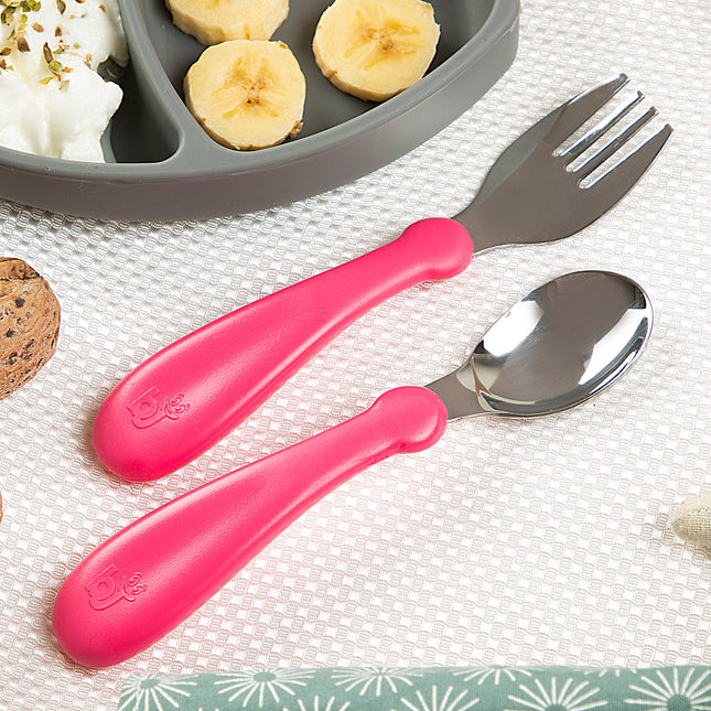 Babyjem steel spoon and fork