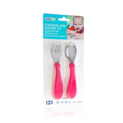 Babyjem steel spoon and fork