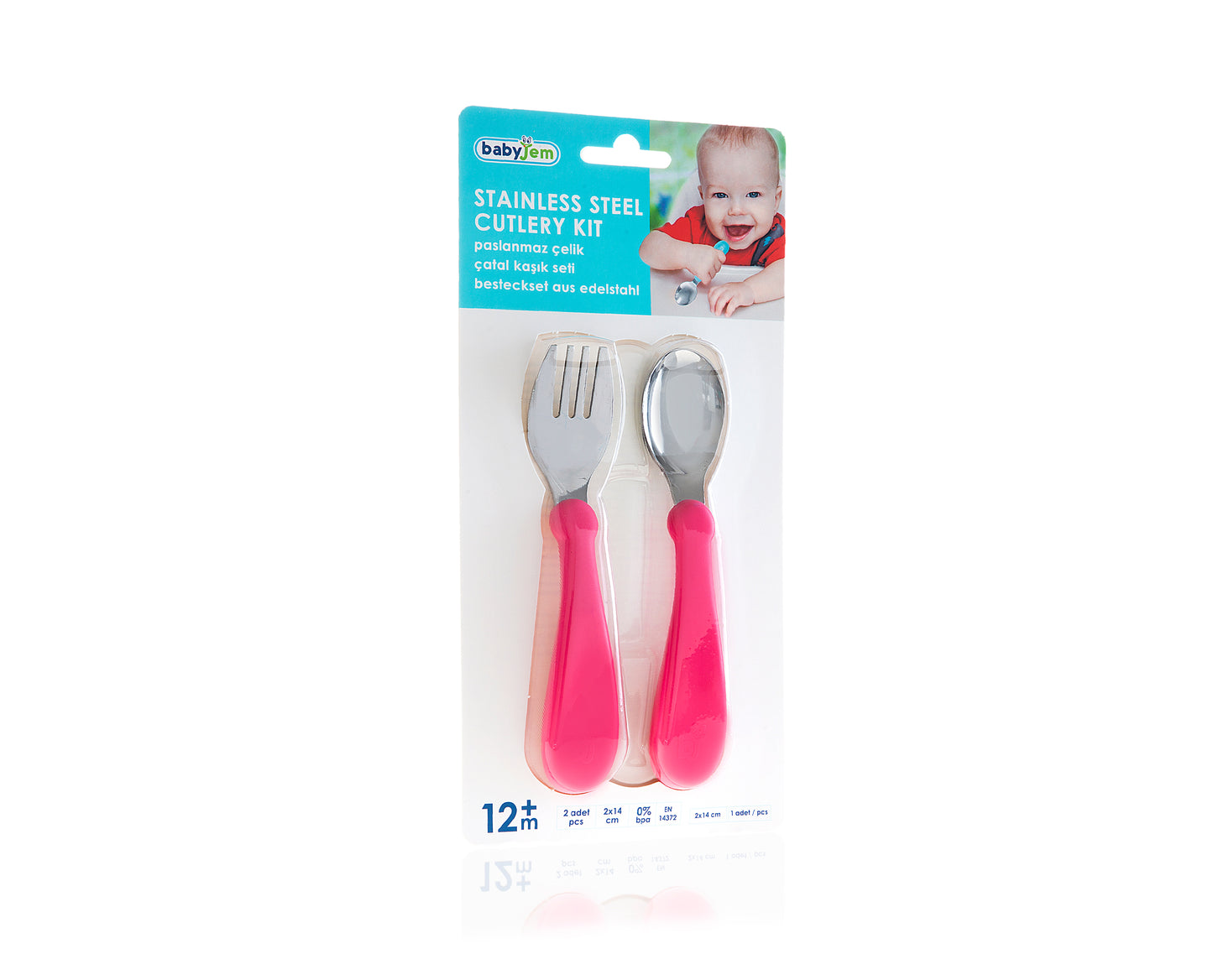 Babyjem steel spoon and fork
