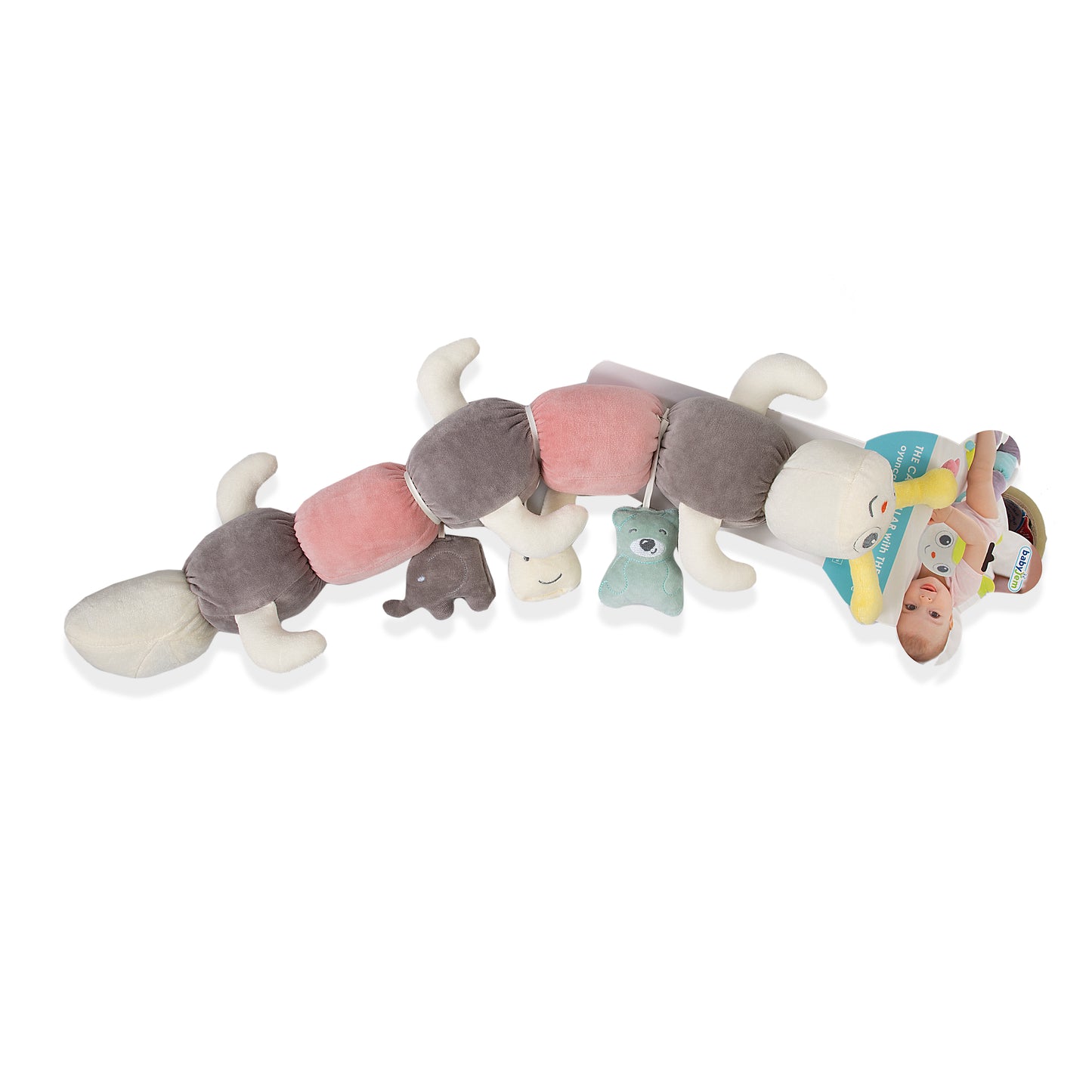Babyjem velvet catterpillar pillow