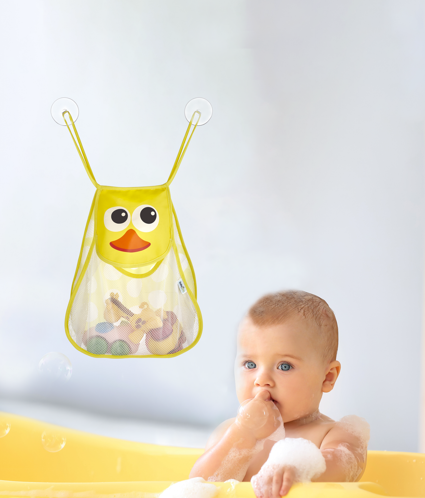Babyjem duck shaped bath & toy net