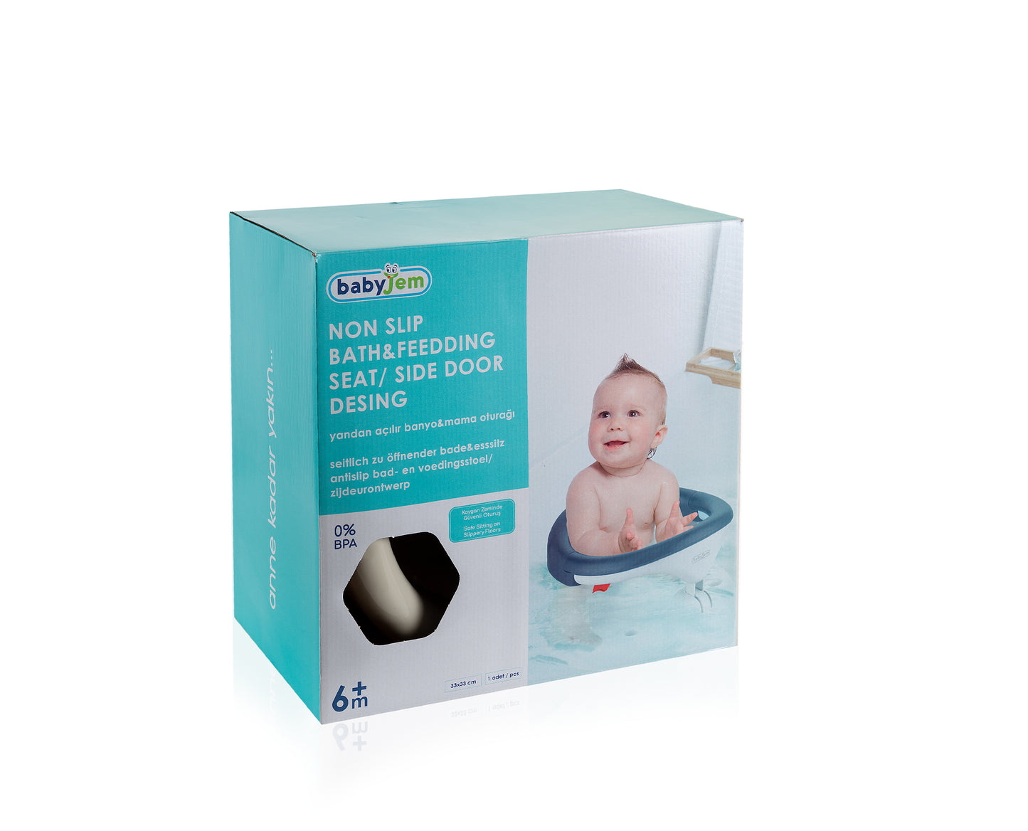 Babyjem anti-slip baby bath & sleeping seat side opening
