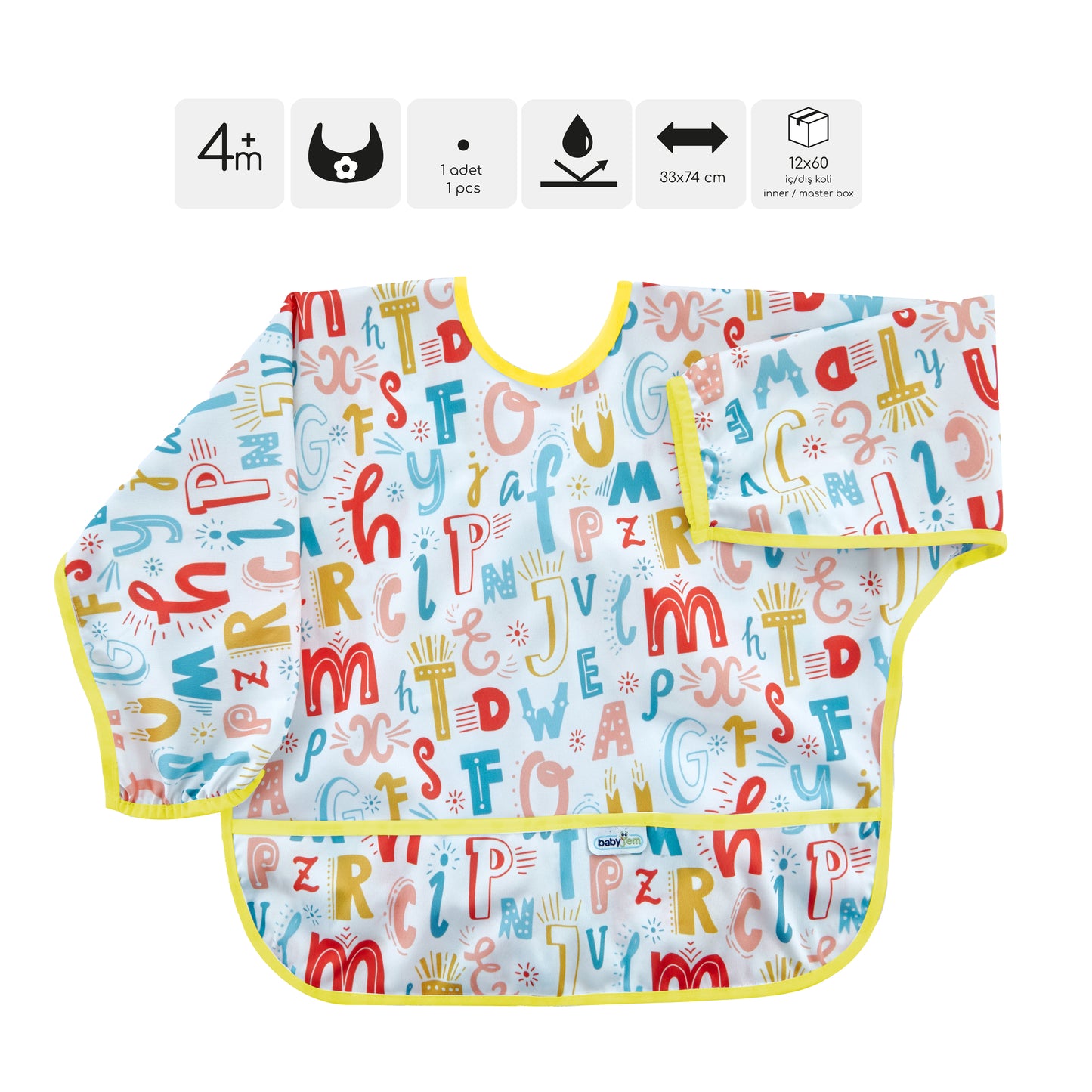 Babyjem blw bib with sleeves