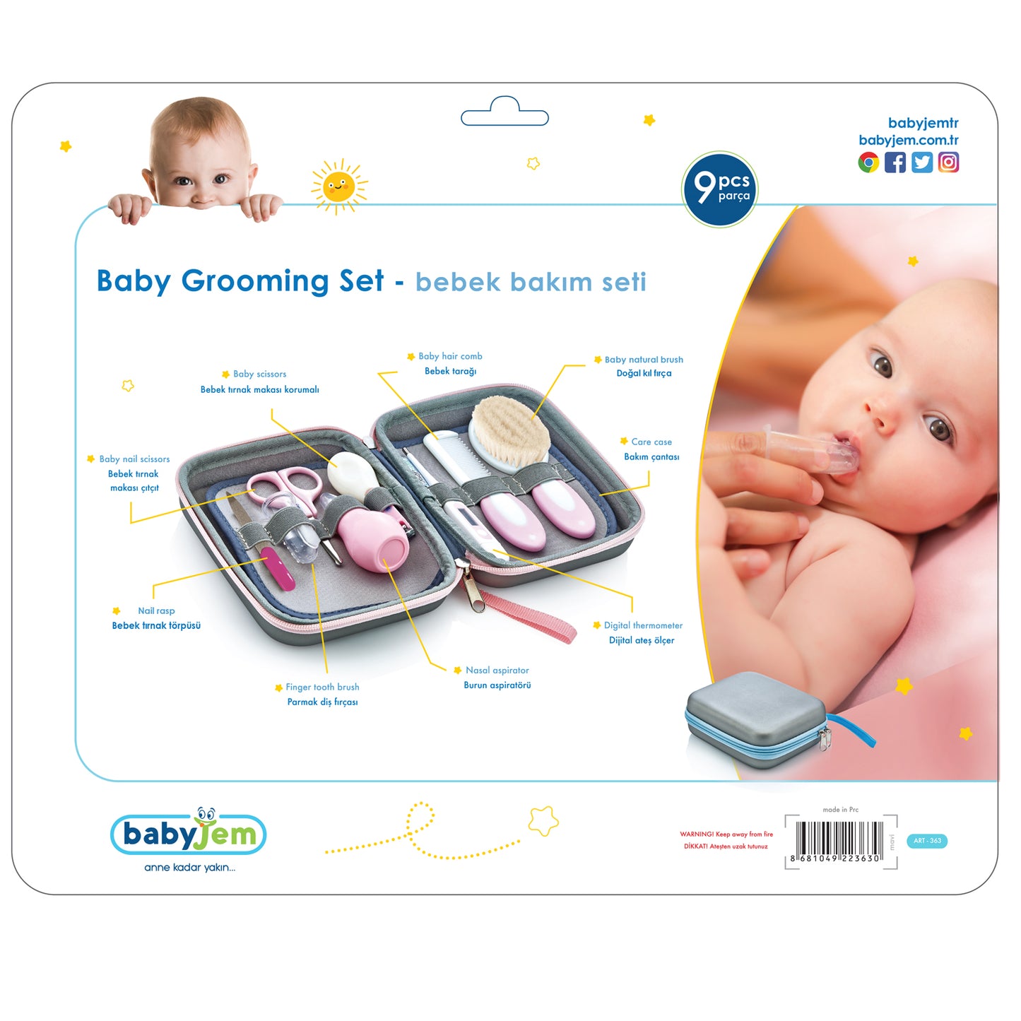 Babyjem baby groomi̇ng set 9 pieces
