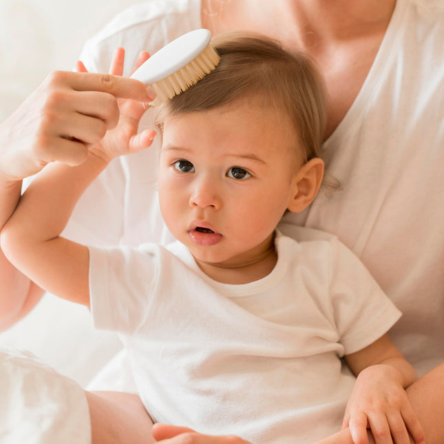 Babyjem brush comb set natural bristle