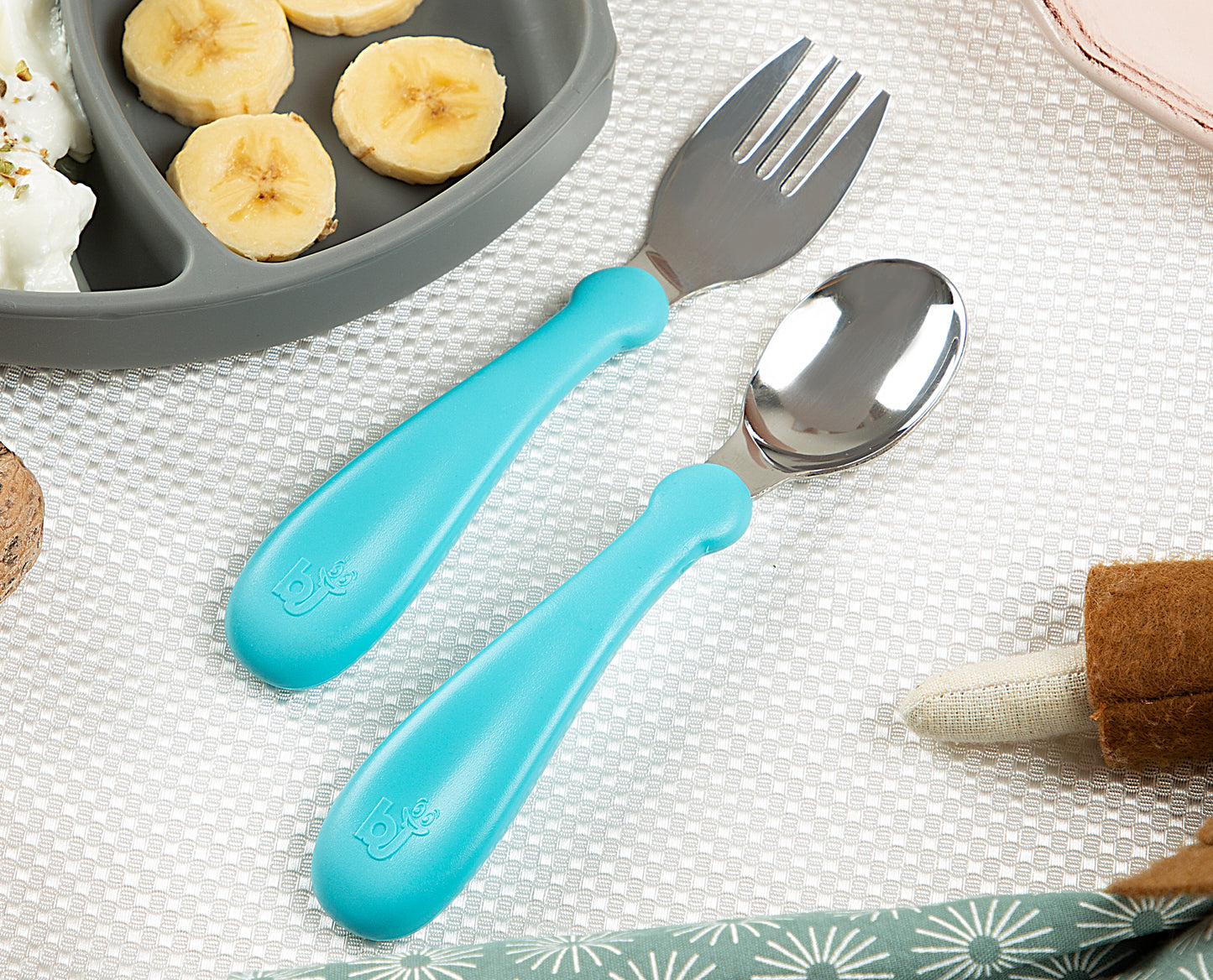 Babyjem steel spoon and fork